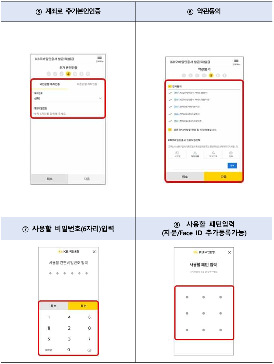 KB 모바일 간편인증 발급 방법