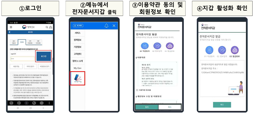 전자증명서 발급 방법