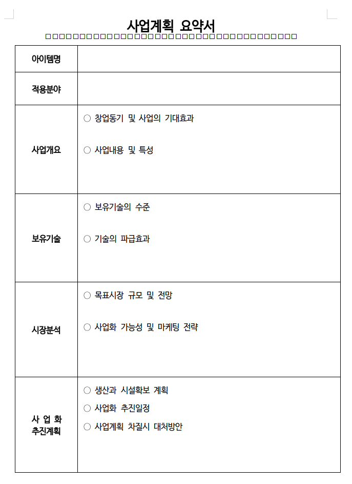 사업계획서 양식 3가지(ppt, docx, hwp) 및 작성 방법